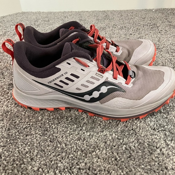 Saucony Trail Peregrine 10 Shoes Womens Size 8.5 Gray Black Res S10556-30 - Picture 4 of 7